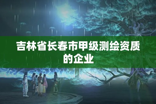 吉林省长春市甲级测绘资质的企业