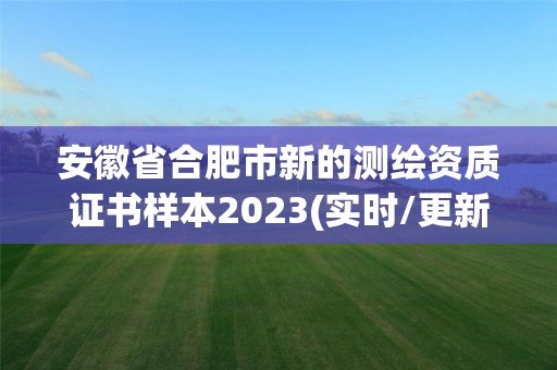 安徽省合肥市新的测绘资质证书样本2023(实时/更新中)