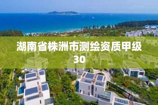 湖南省株洲市测绘资质甲级30