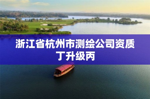 浙江省杭州市测绘公司资质丁升级丙