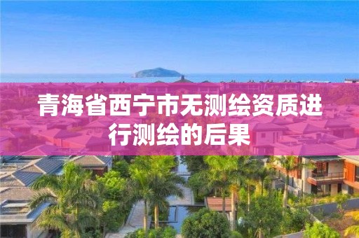 青海省西宁市无测绘资质进行测绘的后果