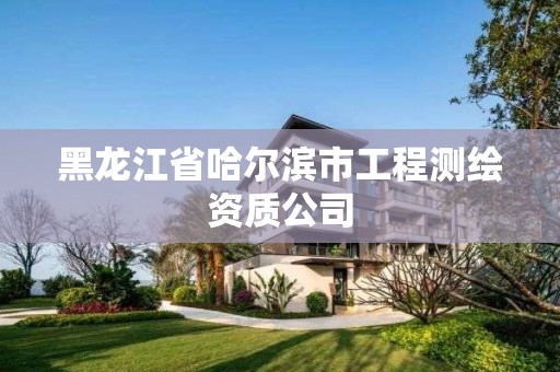 黑龙江省哈尔滨市工程测绘资质公司