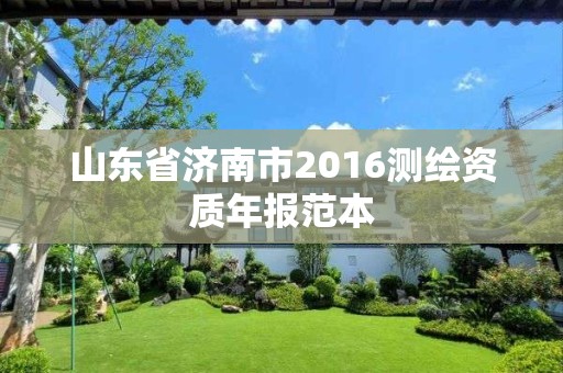 山东省济南市2016测绘资质年报范本