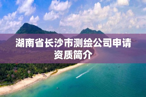 湖南省长沙市测绘公司申请资质简介