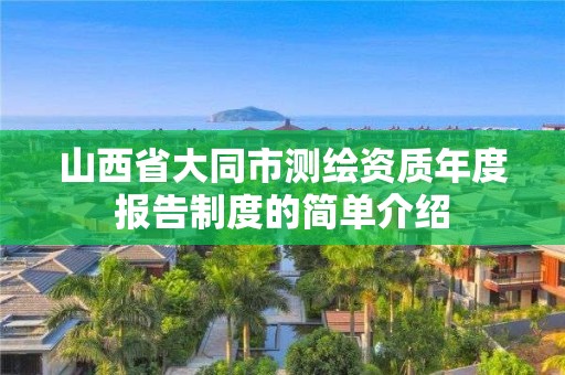 山西省大同市测绘资质年度报告制度的简单介绍