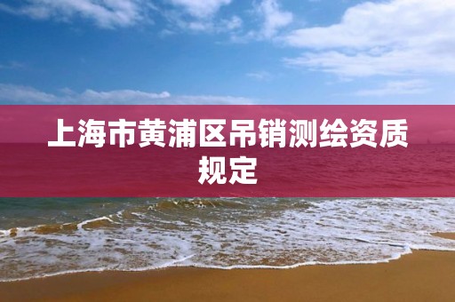 上海市黄浦区吊销测绘资质规定