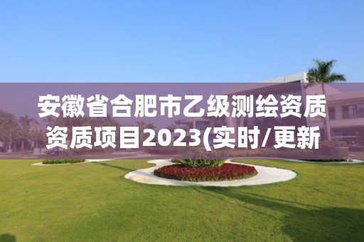 安徽省合肥市乙级测绘资质资质项目2023(实时/更新中)