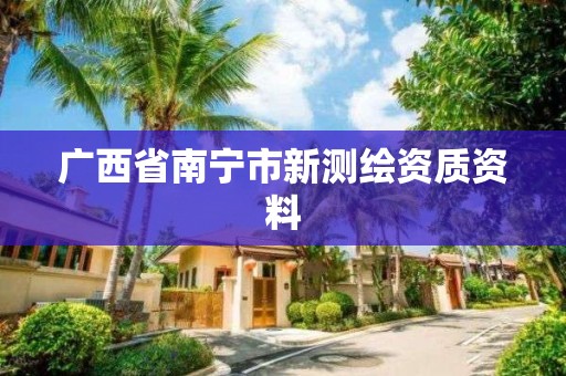 广西省南宁市新测绘资质资料