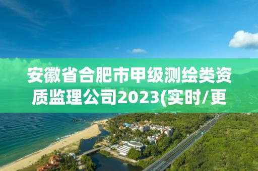 安徽省合肥市甲级测绘类资质监理公司2023(实时/更新中)