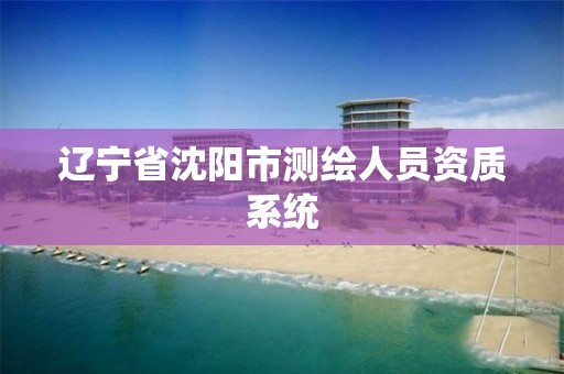 辽宁省沈阳市测绘人员资质系统