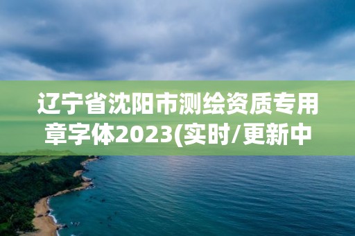 辽宁省沈阳市测绘资质专用章字体2023(实时/更新中)