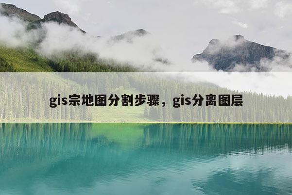 gis宗地图分割步骤，gis分离图层