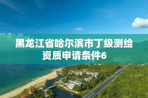 黑龙江省哈尔滨市丁级测绘资质申请条件6