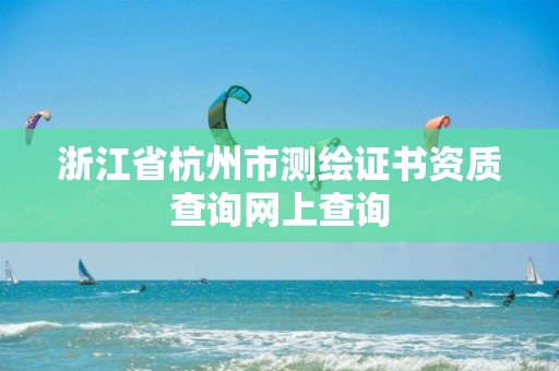 浙江省杭州市测绘证书资质查询网上查询