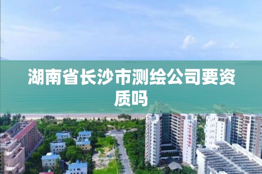 湖南省长沙市测绘公司要资质吗