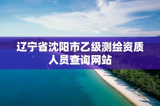 辽宁省沈阳市乙级测绘资质人员查询网站