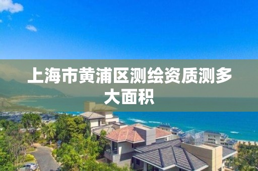 上海市黄浦区测绘资质测多大面积