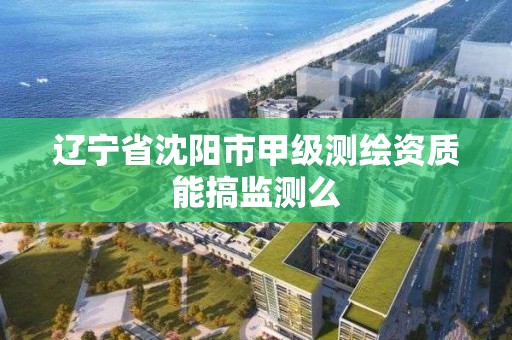 辽宁省沈阳市甲级测绘资质能搞监测么