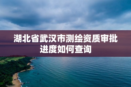 湖北省武汉市测绘资质审批进度如何查询