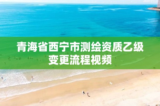 青海省西宁市测绘资质乙级变更流程视频