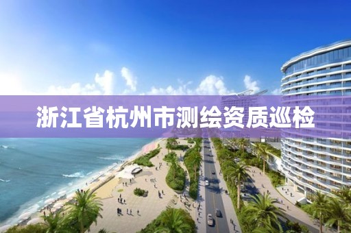 浙江省杭州市测绘资质巡检