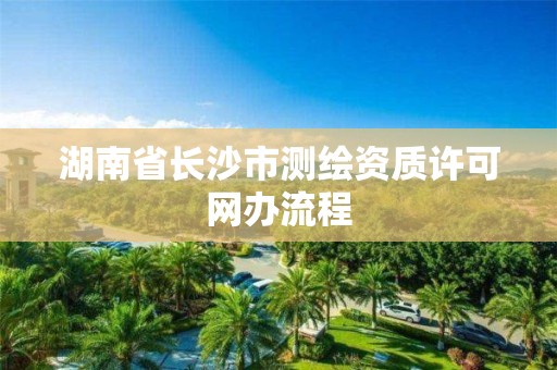 湖南省长沙市测绘资质许可网办流程