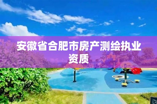 安徽省合肥市房产测绘执业资质