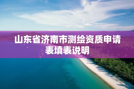 山东省济南市测绘资质申请表填表说明