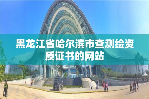 黑龙江省哈尔滨市查测绘资质证书的网站