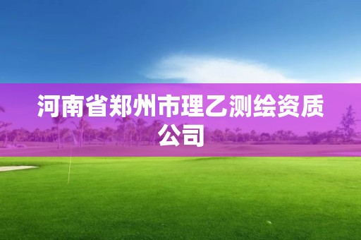 河南省郑州市理乙测绘资质公司