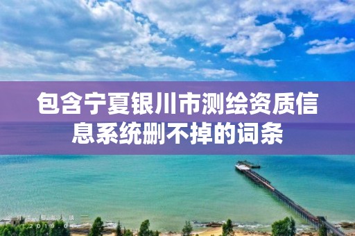 包含宁夏银川市测绘资质信息系统删不掉的词条