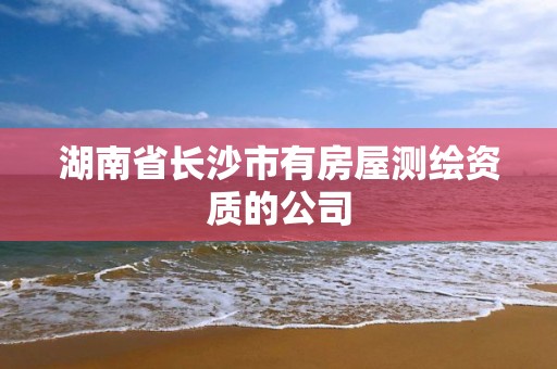 湖南省长沙市有房屋测绘资质的公司