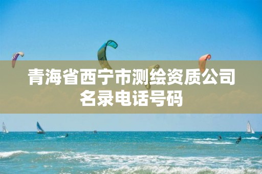 青海省西宁市测绘资质公司名录电话号码