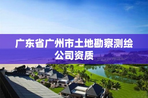 广东省广州市土地勘察测绘公司资质