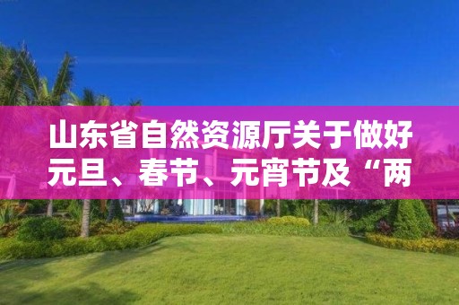 山东省自然资源厅关于做好元旦、春节、元宵节及“两会”期间生态旅游和林场种苗安全生产工作的通知