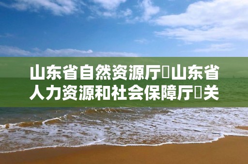 山东省自然资源厅 山东省人力资源和社会保障厅 关于公布山东省自然资源工程技术职务资格高级评审委员会2021年度评审结果的通知