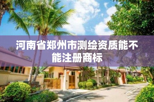 河南省郑州市测绘资质能不能注册商标