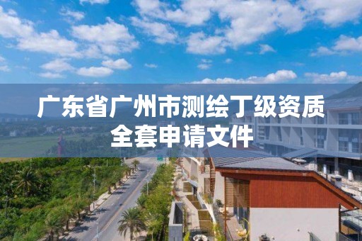 广东省广州市测绘丁级资质全套申请文件