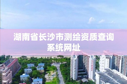 湖南省长沙市测绘资质查询系统网址