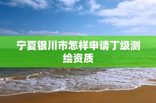 宁夏银川市怎样申请丁级测绘资质