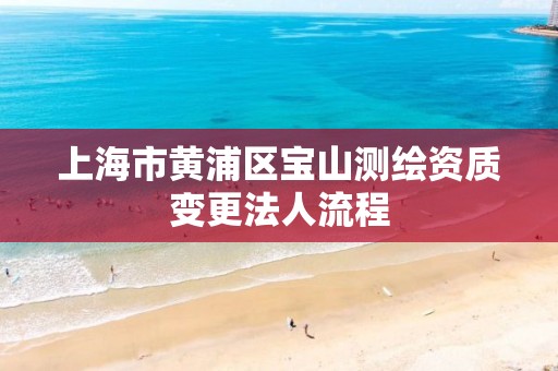 上海市黄浦区宝山测绘资质变更法人流程