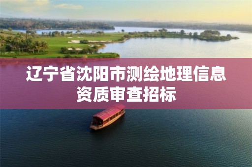 辽宁省沈阳市测绘地理信息资质审查招标