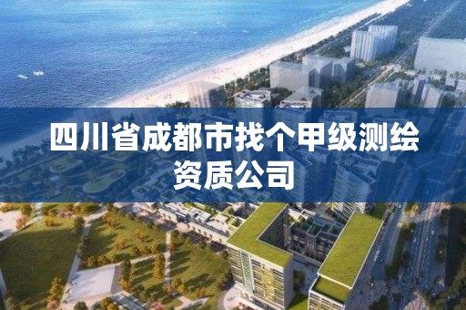 四川省成都市找个甲级测绘资质公司