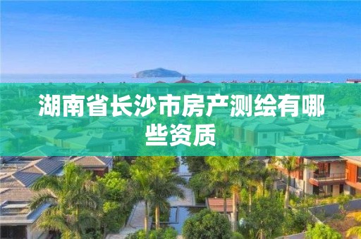 湖南省长沙市房产测绘有哪些资质