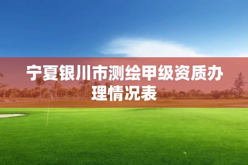 宁夏银川市测绘甲级资质办理情况表