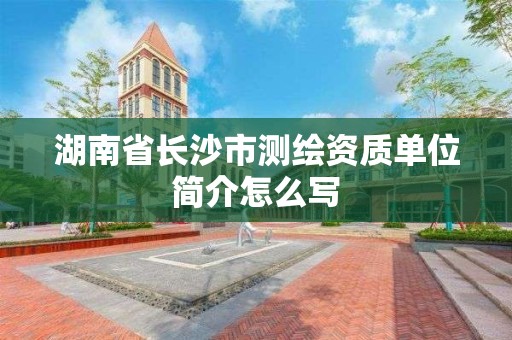 湖南省长沙市测绘资质单位简介怎么写