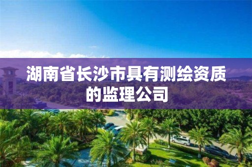 湖南省长沙市具有测绘资质的监理公司