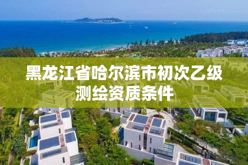 黑龙江省哈尔滨市初次乙级测绘资质条件