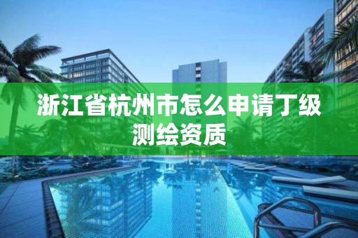 浙江省杭州市怎么申请丁级测绘资质