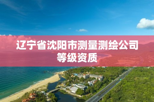 辽宁省沈阳市测量测绘公司等级资质